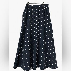 Old Navy Polka Dot A-Line Skirt in Navy & White Size XL
